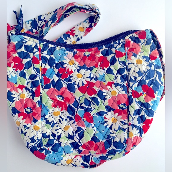 Vera Bradley Summer Cottage Pattern Crossbody Saddle Bag - Picture 3 of 13